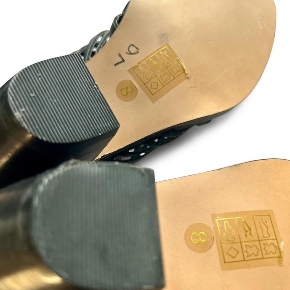 Jeffrey Campbell Black Strappy Heels Size 8 - Picture 6 of 6